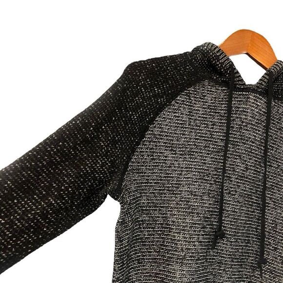 Eddie Bauer Black and Gray Knit Women's Sweater Hoodie - Picture 8 of 9